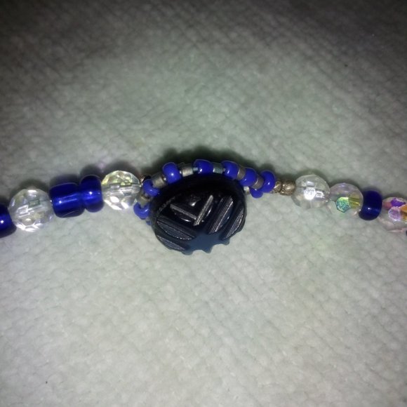 Glass bead necklace vintage - Picture 4 of 5